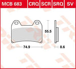 TRW CRQ Series Carbon Race Brake Pads For Ducati 748 2000-2003 Front