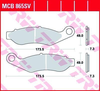 TRW SV Series Sintered Brake Pads For Harley Davidson FLHTCUTG 1690 2014-2016 Front
