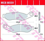TRW SV Series Sintered Brake Pads For Harley Davidson FLHTCUTG 1690 2014-2016 Front