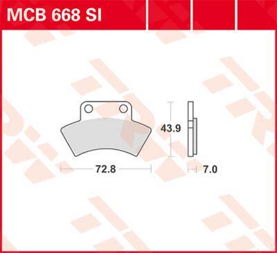 TRW SI Series Sintered Brake Pads For Polaris Scrambler 500 4X4 1997 Rear