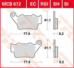 TRW RSI Series Sintered Race Brake Pads For Husqvarna 701 Supermoto 2016-2017 Rear
