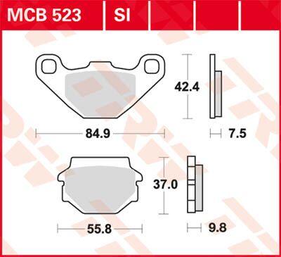 TRW All Round Sintered Metal Brake Pads For Kawasaki BJ 250 1994-1995 Fit Front Or Rear