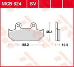 TRW SV Series Sintered Brake Pads For Cagiva Canyon 500 1998-2005 Front