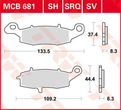 TRW All Round Sintered Metal Brake Pads For Suzuki DL 1000 V-Strom 2002-2007 Front/Right