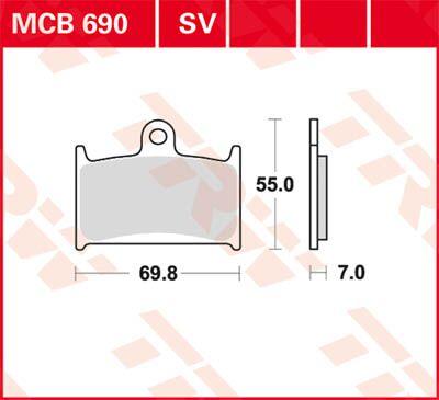 TRW SV Series Sintered Brake Pads For Suzuki GSF 1200 1996-2000 Front