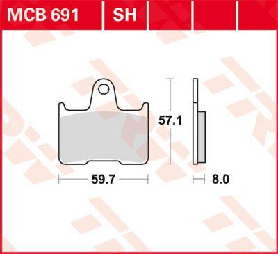 TRW All Round Sintered Metal Brake Pads For Honda CB 1300 Super Four 2000-2002 Rear