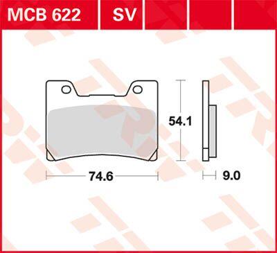 TRW SV Series Sintered Brake Pads For Yamaha FZR 1000 1989-1990 Front