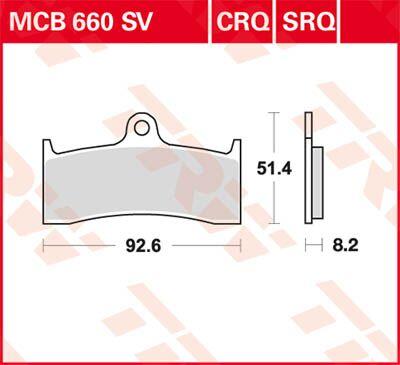 TRW SV Series Sintered Brake Pads For Mv Agusta Brutale 910S 2006-2007 Front