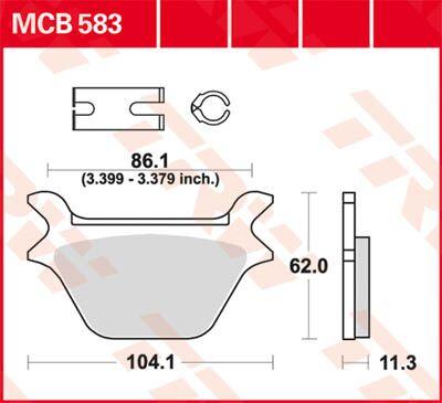 TRW All Round Sintered Metal Brake Pads For Harley Davidson FLSTC1340 Heritage Softail Classic 1990 Rear