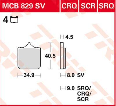 TRW CRQ Series Carbon Race Brake Pads For BMW S 1000 HP4 2013-2014 Front