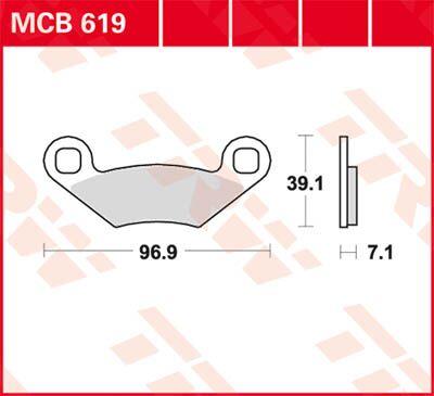 TRW All Round Sintered Metal Brake Pads For Polaris Outlaw 450 MXR 2009-2010 Rear