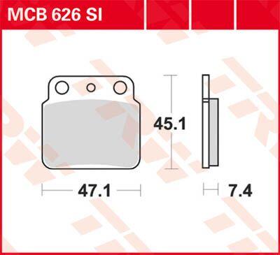 TRW SI Series Sintered Brake Pads For Arctic Cat Textron 400 2X4 2007-2008 Rear
