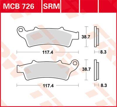 TRW SRM Series Sintered Brake Pads For Aprilia Atlantic 125 2003-2009 Front