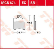 TRW EC Series Ceramic Brake Pads For Benelli 491 50 AC 2001-2004 Front