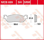TRW All Round Sintered Metal Brake Pads For ItalJet Jupiter 125 2003 Rear