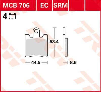 TRW SV Series Sintered Brake Pads For Yamaha FJR 1300 2006-2020 Front