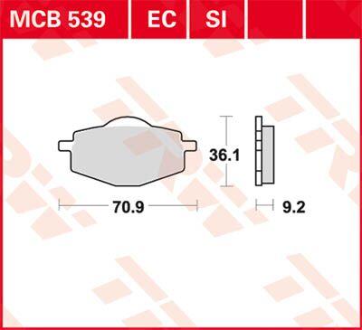 TRW EC Series Ceramic Brake Pads For Sachs Bee 125 2008-2010 Front