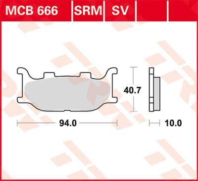 TRW SV Series Sintered Brake Pads For Yamaha FZ6 600 N 2004-2007 Front