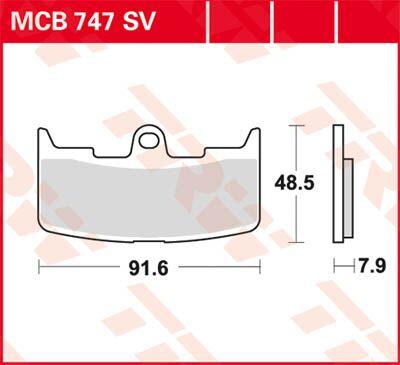 TRW SV Series Sintered Brake Pads For Buell XB12R 2004-2007 Front
