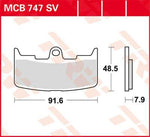 TRW SV Series Sintered Brake Pads For Buell XB12R 2004-2007 Front