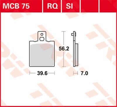 TRW RQ Series Organic Sports Brake Pads For Laverda 650 Black Strike 1998-1999 Rear