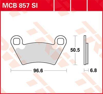 TRW SI Series Sintered Brake Pads For Polaris Ranger 700 Crew 4X4 Rear