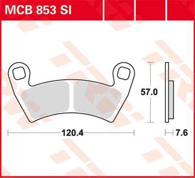 TRW SI Series Sintered Brake Pads For Polaris General 1000 2016-2017 Front