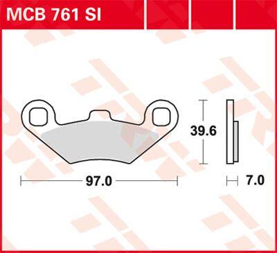 TRW SI Series Sintered Brake Pads For Polaris ATP 330 4X4 Fit Front Or Rear