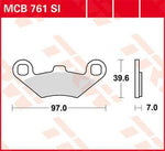 TRW SI Series Sintered Brake Pads For Polaris ATP 330 4X4 Fit Front Or Rear