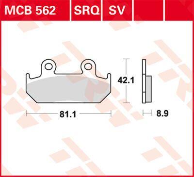 TRW SV Series Sintered Brake Pads For Honda CBR 600 F 1987-1994 Front