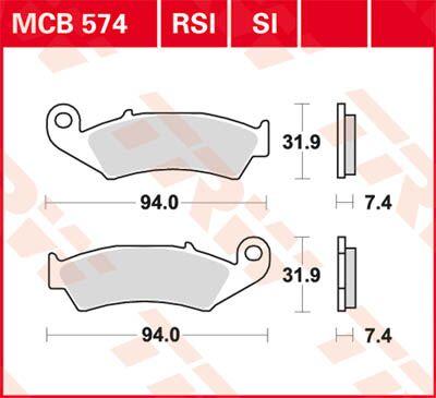 TRW SI Series Sintered Brake Pads For Honda ATC350 X 1986 Front