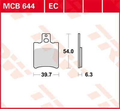 TRW EC Series Ceramic Brake Pads For MBK Booster NG 50 1996-2006 Front