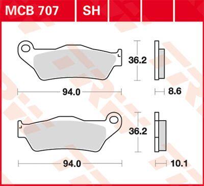 TRW All Round Sintered Metal Brake Pads For BMW K 1200 GT ABS 2006-2008 Rear