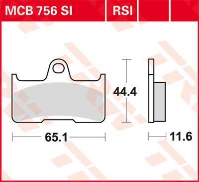 TRW SI Series Sintered Brake Pads For CF Moto CFORCE 450 4X4 2016-2017 Rear