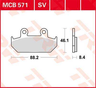 TRW SV Series Sintered Brake Pads For Honda CBR 1000 F 1987-1988 Front