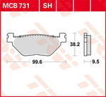TRW All Round Sintered Metal Brake Pads For Yamaha FJR 1300 2001-2002 Rear