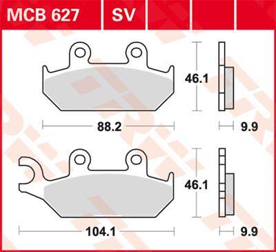 TRW SV Series Sintered Brake Pads For Yamaha XT500 E 1990-2002 Front