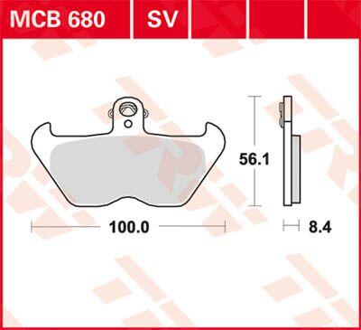 TRW SV Series Sintered Brake Pads For BMW K1 1988-1993 Front