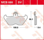 TRW SV Series Sintered Brake Pads For BMW K1 1988-1993 Front