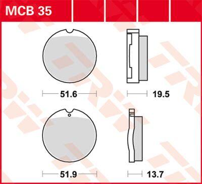 TRW All Round Sintered Metal Brake Pads For Honda CB 250 G 1974-1976 Front