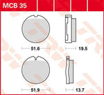 TRW All Round Sintered Metal Brake Pads For Honda CB 250 G 1974-1976 Front