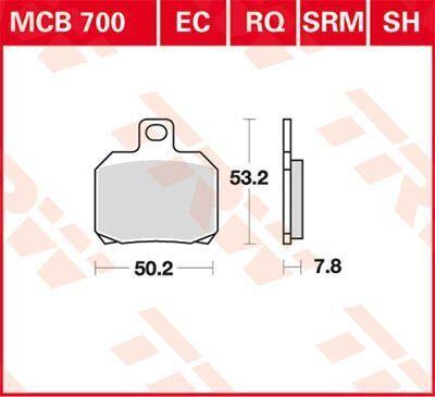 TRW EC Series Ceramic Brake Pads For Peugeot City Star 125 AC 2013-2016 Rear