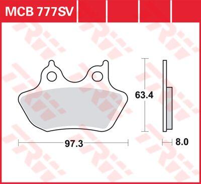 TRW SV Series Sintered Brake Pads For Harley Davidson FLHR 1450 2000-2003 Front