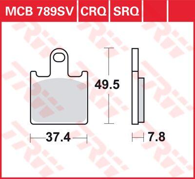 TRW SV Series Sintered Brake Pads For Kawasaki GTR 1400 2008-2014 Front
