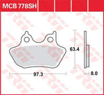 TRW SH Series Sintered Rear Brake Pads For Harley Davidson FLHR 1450 2000-2003 Rear