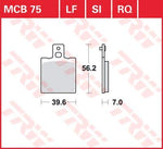 TRW All Round Sintered Metal Brake Pads For Laverda 650 Black Strike 1998-1999 Rear