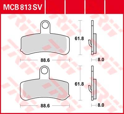 TRW SV Series Sintered Brake Pads For Harley Davidson FLD 1690 Dyna Switchback 2012-2013 Front