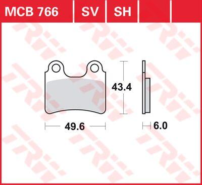 TRW All Round Sintered Metal Brake Pads For Sherco 0.8 80 2005-2008 Front