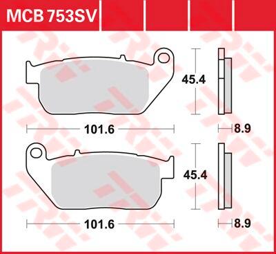 TRW SV Series Sintered Brake Pads For Harley Davidson XL 1200 C 2004-2013 Front