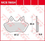 TRW SH Series Sintered Rear Brake Pads For Harley Davidson FLHR 1584 2007 Rear
